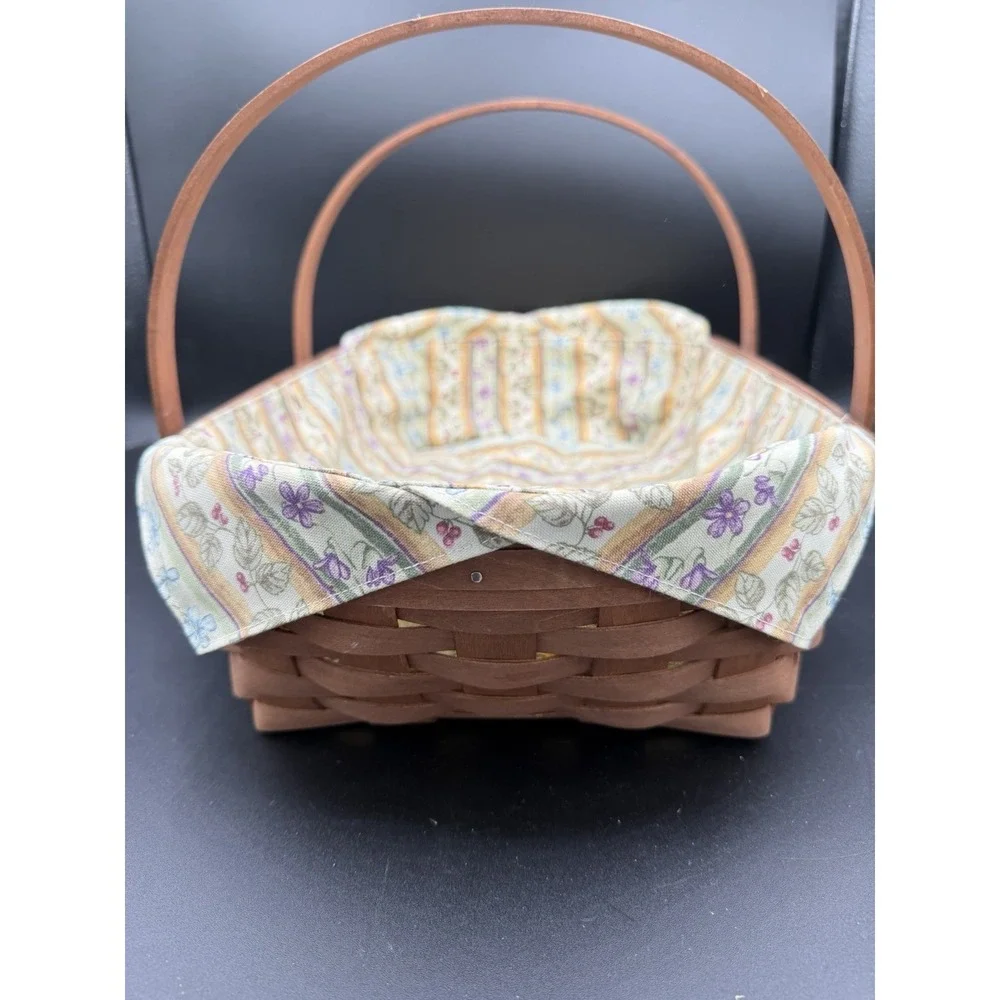 Longaberger 2007 Medium Oval Gathering Basket 🧺🌿 w/ Fabric Liner – Classic